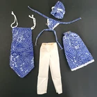 Vtg 1976 Mattel Barbie Best Buy Fashion Blue Paisley #2225 Tunic Turban Skirt