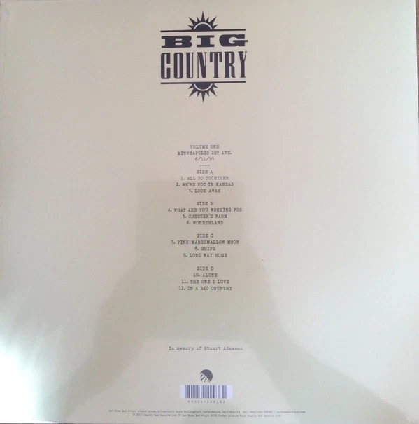 Big Country - We're Not In Kansas (The Live Bootleg Series 1993-1998) Volume One - Image 2 of 2