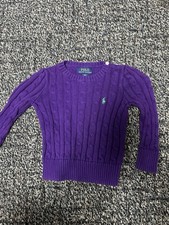 Purple Polo Ralph Lauren cable knit sweater Kids Size 2T