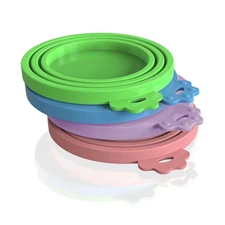 WANBAO 4 Pack Silicone Pet Food Can Lids for 3 Standard Size Food Cans for Pe...