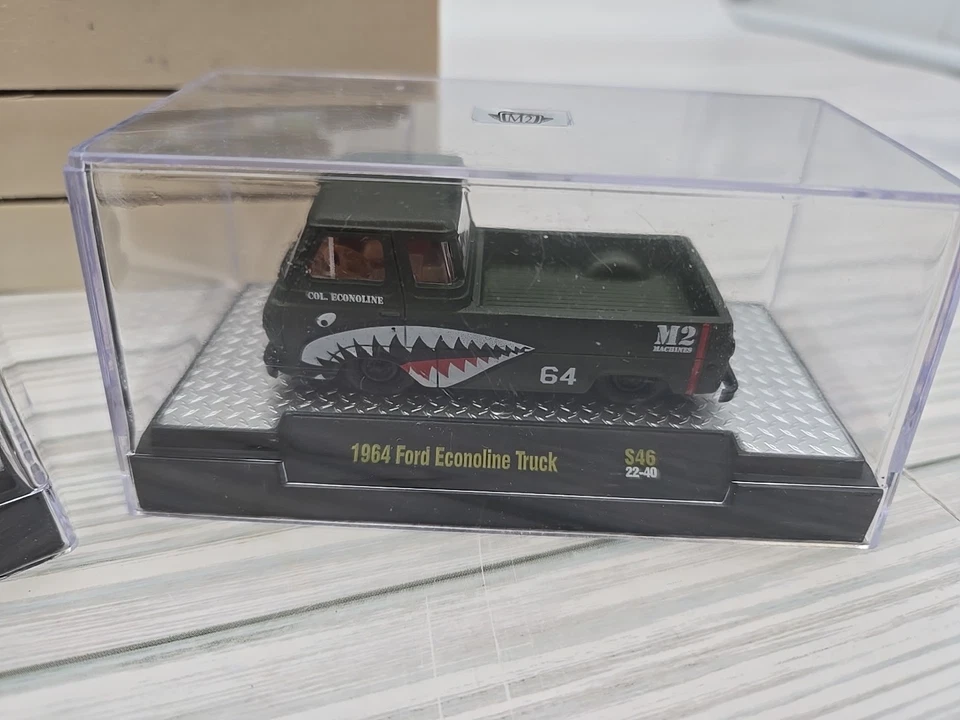 M2 MACHINES Lot Of 3 Shark Mouth Mustang Ford Econoline Datsun 510 S46 - Image 3 of 4