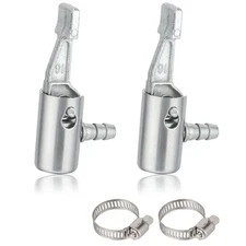 2pcs 1/4" Lock On Mini Air Chuck Compressor Portable Tire Inflator Hose Barb