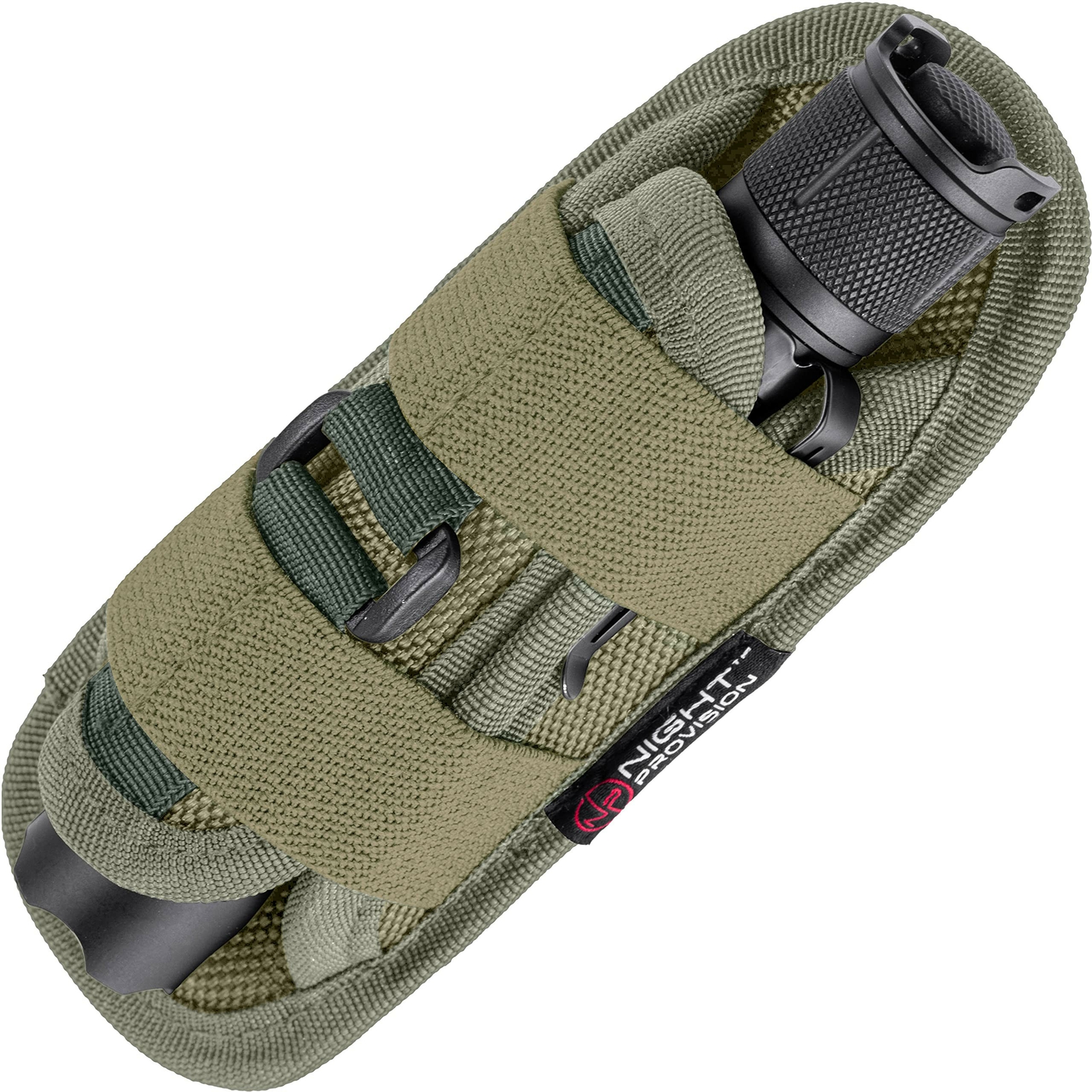 TH1 Tactical Flashlight Holster Duty Belt Pouch Stretchable 