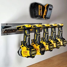 Tool Holder Rack for Dewalt 20V - 60V | Securely Mounts 5 Cordless Tools | Unive