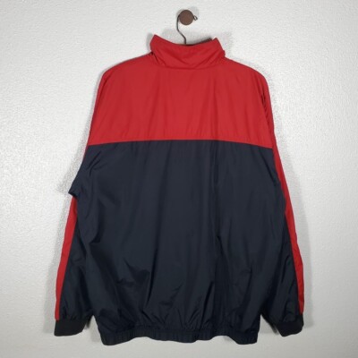 Nike 防水フード付きジャケット 赤/黒 Nike Red & Black Windbreaker Jacket | eBay