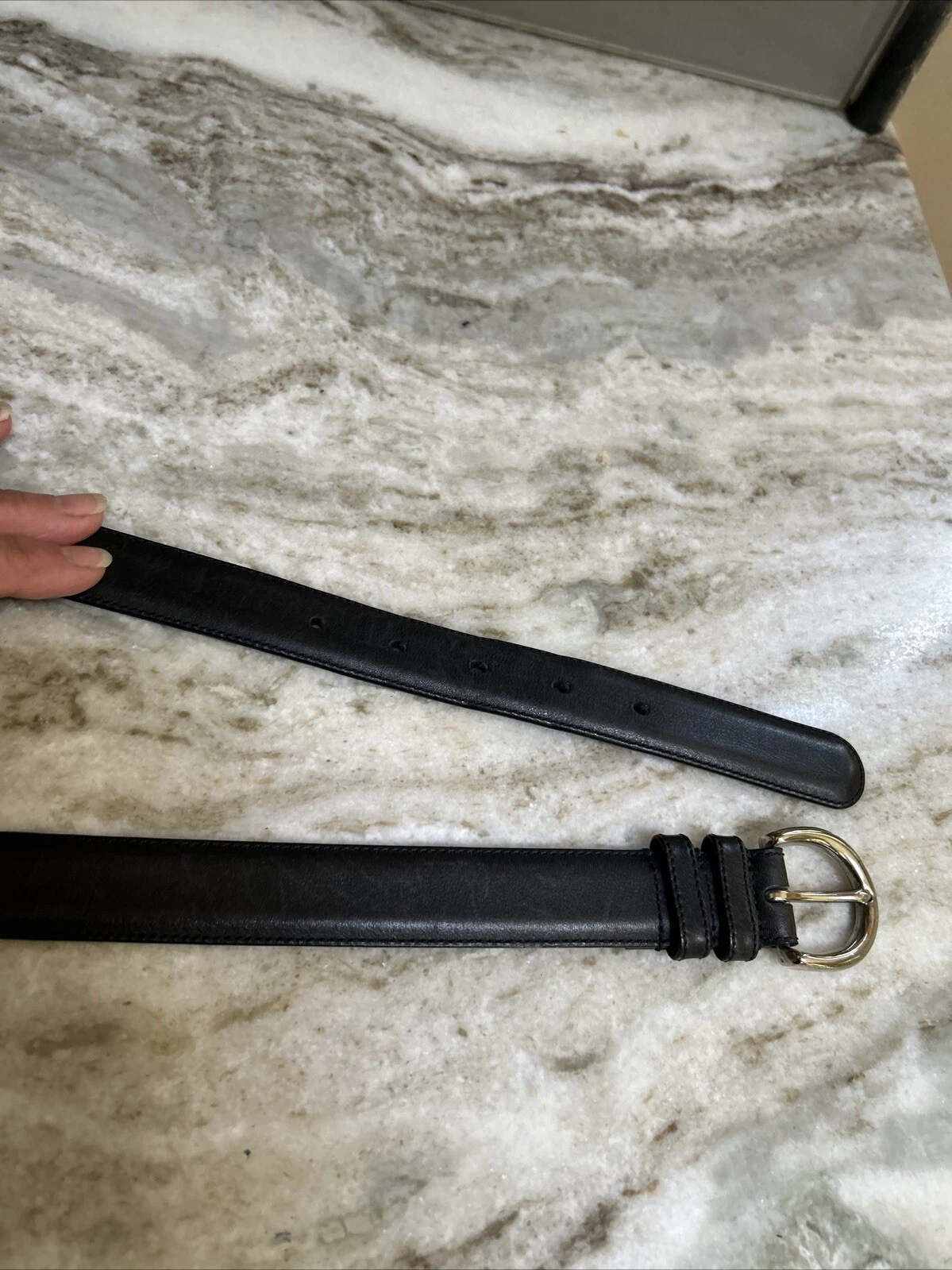 Cintura Coach Vintage 8504 Marrone Scuro Argento Fibbia Ottone Unisex Vestito Cintura Tg M