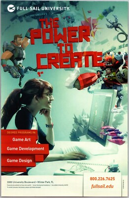 Full Sail University Print Ad Poster Art PROMO Original Game Art Design ...