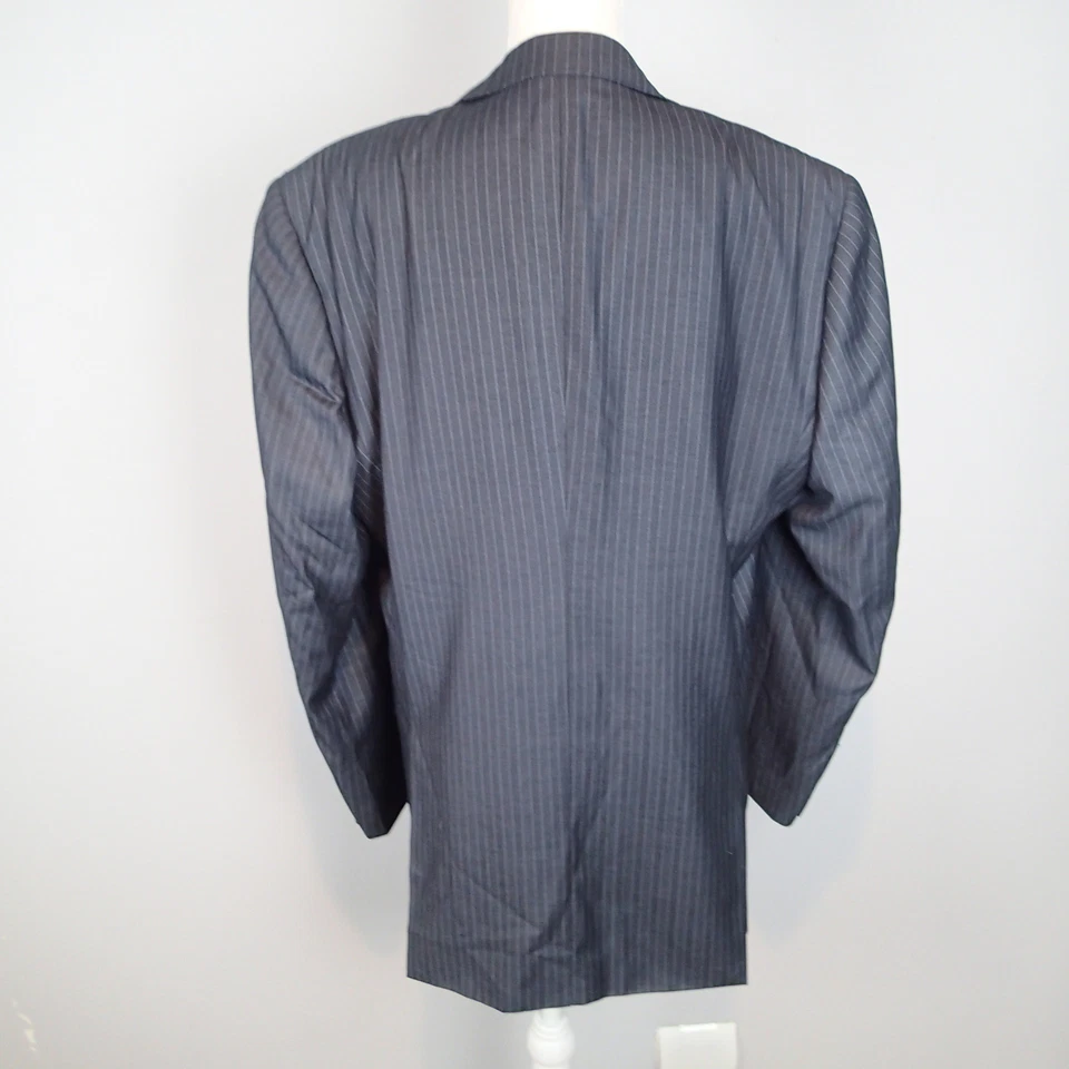 Paul Smith London 44l The Westbourne Suit Jacket 3 btn stripes charcoal w8 - Image 4 of 4
