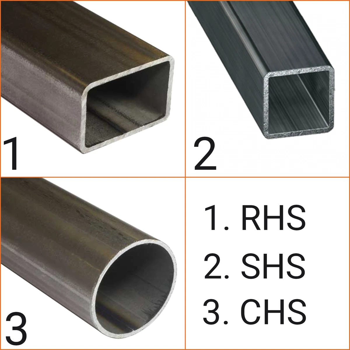 Mild Steel Box Section Square Rectangular Tube SHS RHS CHS