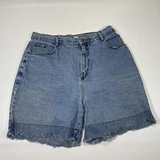 Vintage Gitano Shorts Women's Size 34/20W High Waist Cut Off Light Wash Raw Hem 