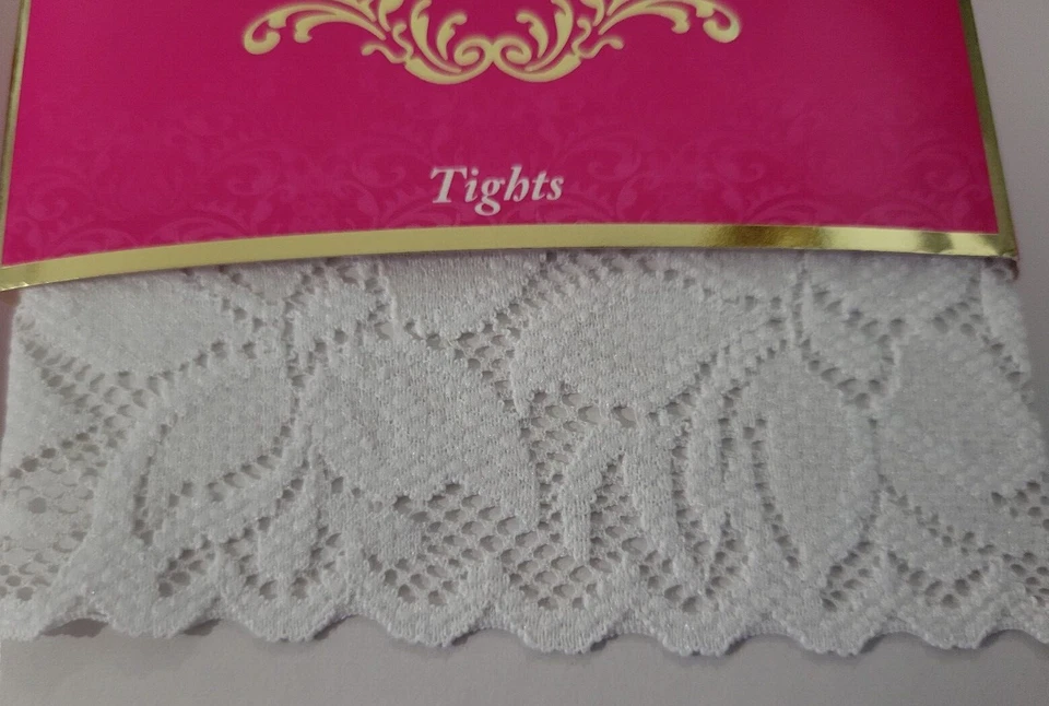 女式 Candies 品牌白色尼龙混纺蕾丝无脚紧身衣,尺寸 M — 第 3/4 张图片