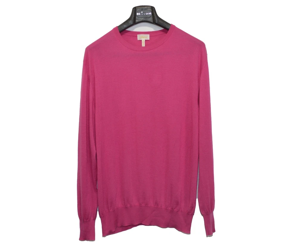 Suéter Pullover Brioni Para Hombre L 52IT 42US/Reino Unido Seda y Cachemira Rosa Foto 4 de 4