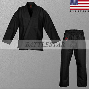 White Adult BJJ GI Brazilian Jiu-jitsu Judo Kimono Preshrunk IBJJF Uniform