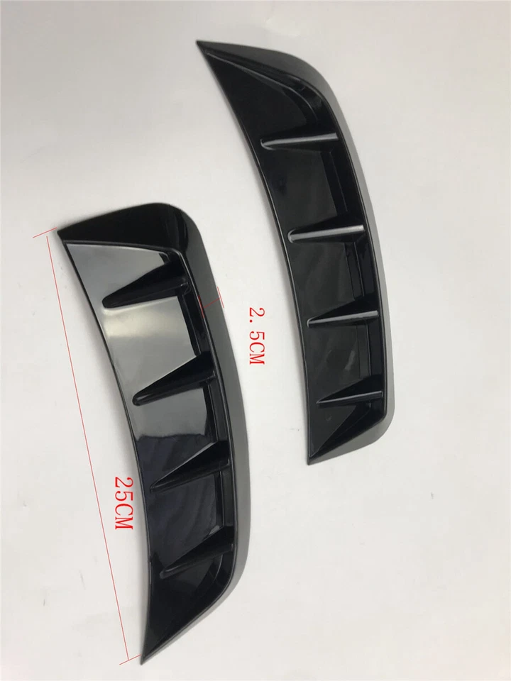 2 piezas calcomanías adhesivas de moldura de ventilación para guardabarros lateral de admisión de flujo de aire para capó de automóvil Foto 4 de 4