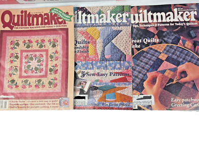 Quiltmaker Magazine Vintage Lot of 3 1995 Tips Techniques Patterns Gift *FLAW*