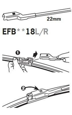 TRICO Scheibenwischer Wischblatt Wischerblätter TRICO EXACT FIT BEAM EFB5018L