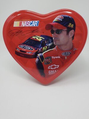 #24 JEFF GORDON NASCAR Heart-Shaped Empty Collector's Tin BUF