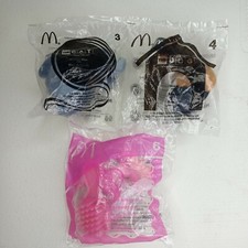 Mcdonalds Happy Meal Lot Of 3 2005 Artlist Collection Cat 3 Dog 4 Pinkie pi