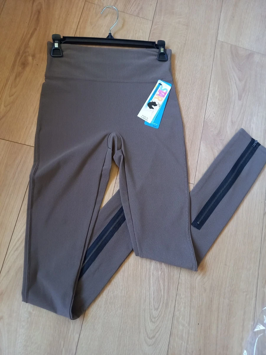 SPANX Star Power Dress to Slimpress Zipper Leggings Size M UK 12 14 Mink 2235