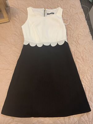 primark black and white dress Clothing Primark Polka Dot Playsuit Womens Black/White Lace Trim Polka Dot Midi Dress Primark