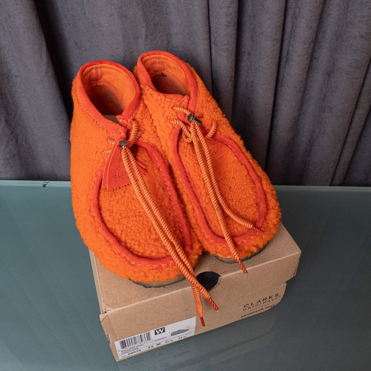 Moncler Clark's 1952 Orange Shearling Mens Chukkas Boots Moncler Clark's 1952 Orange Shearling Mens Chukkas Boots