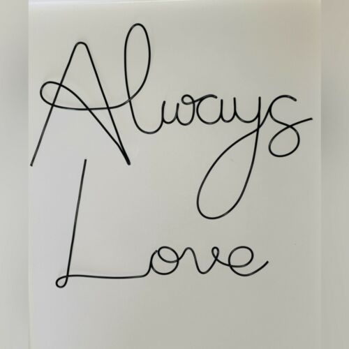 Many Colours ~ Wire Word Metal Love Always Sign Wall Art ~ Christmas Anniversary - Picture 1 of 1