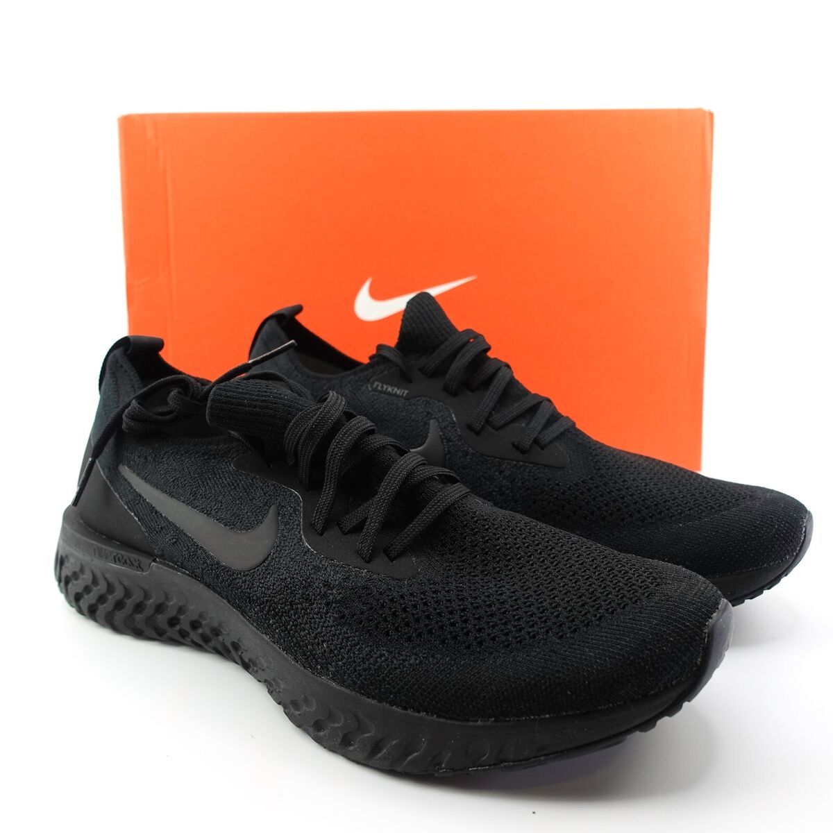 bytte rundt Have en picnic fysisk Nike Epic React Flyknit Triple Black Running Shoes AQ0067-003 Mens Sizes  New | eBay