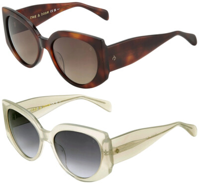 Rag & Bone Lorne Women's Geometric Cat Eye Sunglasses w/ Gradient Lens RNB1085GS