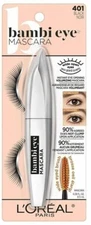 Loreal Bambi Eye Washable Mascara, Lasting Volume, 401 Black, 0.28 fl. oz.