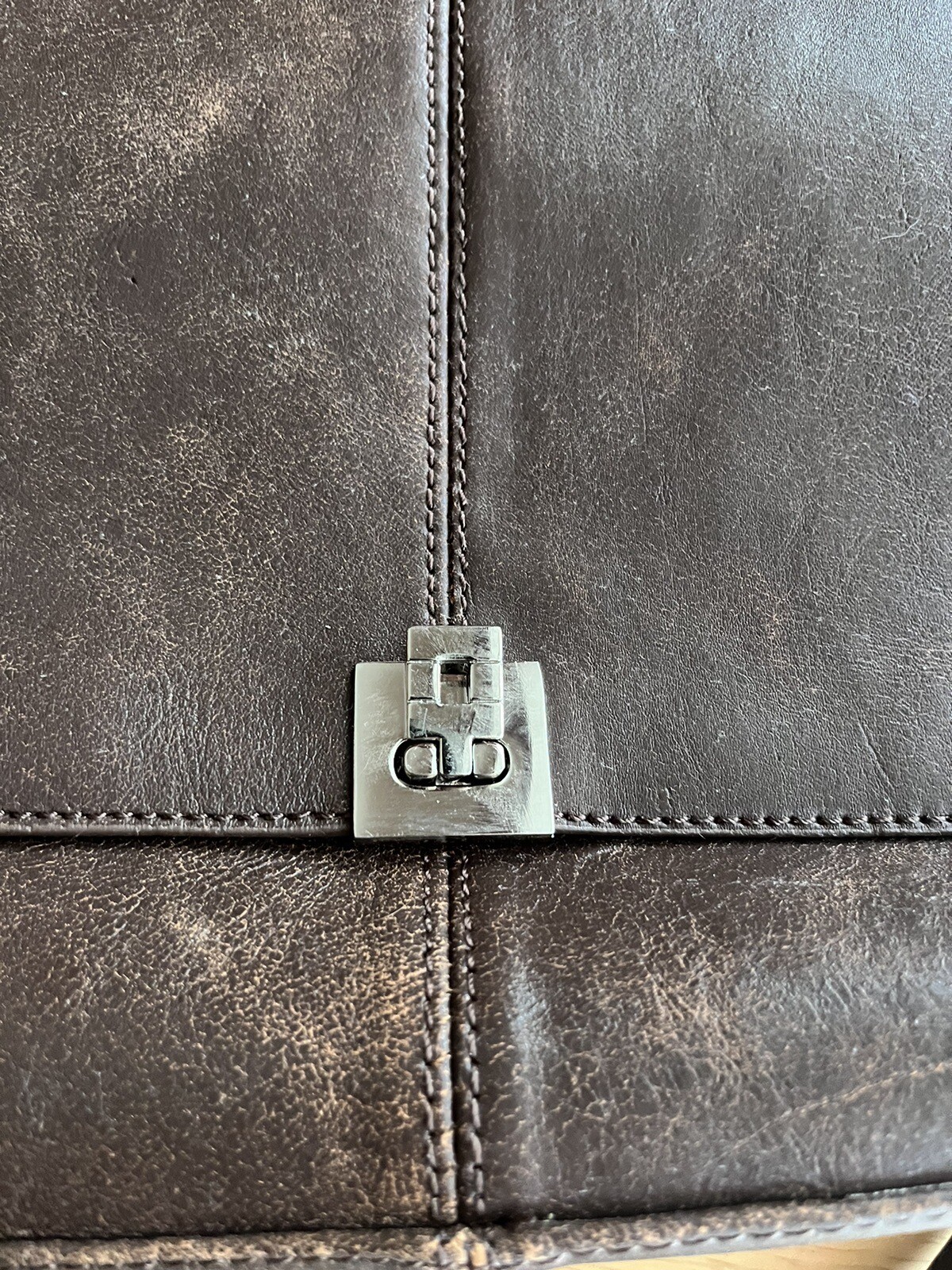 Annaleece By Devries Leather Satchel Briefcase Ha… - image 2