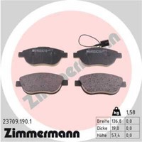 Zimmermann BremsbeläGe Vorne FüR Fiat Bravo II Punto Evo Lancia Delta III