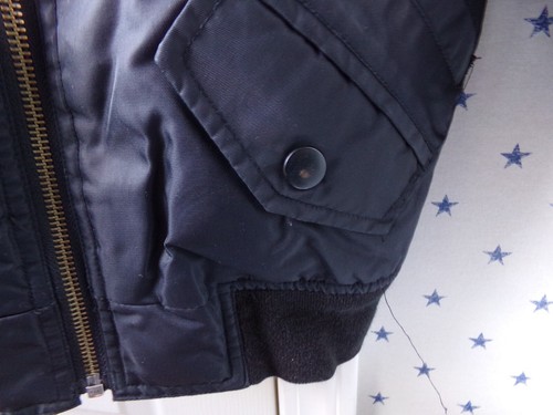 Quilted BOMBER Jacket 4/5 Boys Old Navy Solid Black Full Zip Lined FALL Classic - Picture 12 of 22