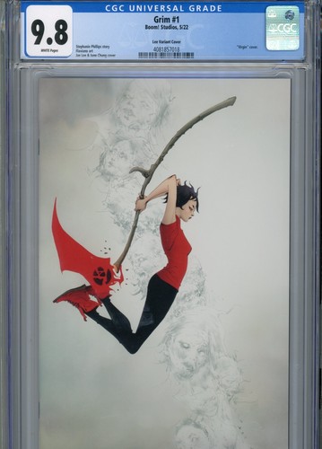 GRIM #1 MT 9.8 CGC WHITE PAGES LEE VARIANT VIRGIN COVER PHILLIPS STORY FLAVIANO