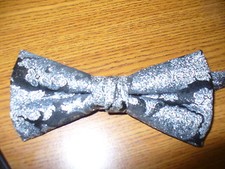 USED Bow Tie - Silver Metallic 88859