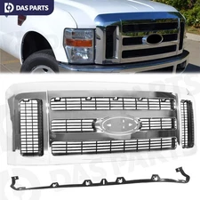 For Ford F-250 F-350 F-450 F-550 Super Duty 2008-2010 Chrome Bumper Grille Grill