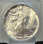 1987 Unc American Silver Eagle 1 Troy Oz .999 Fine Silver, in capsule
