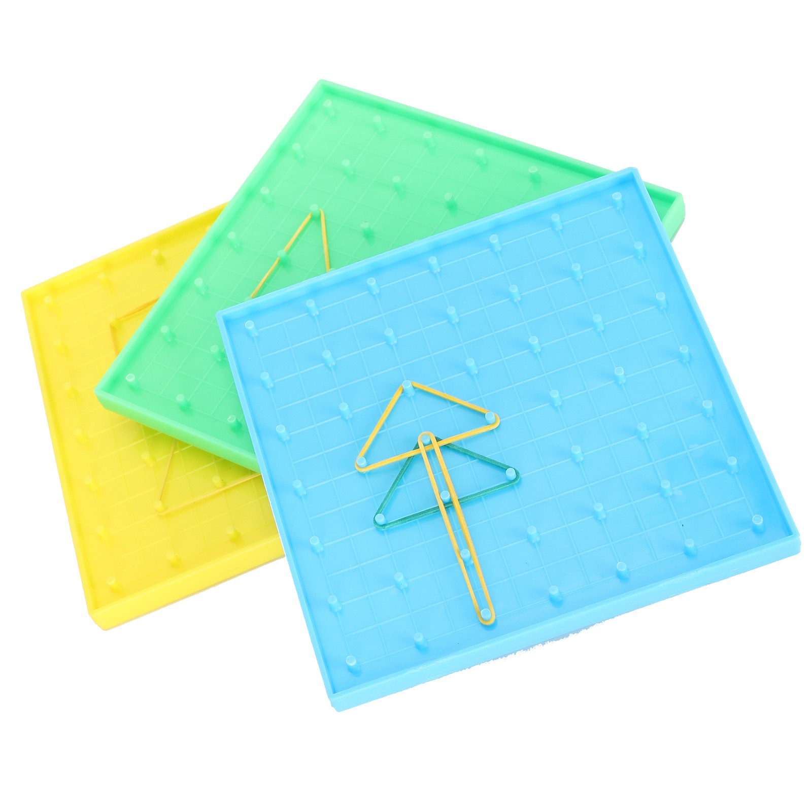 3Pcs Nail Board Toy Color Pegboard With Rubber Band Children Early Educational P