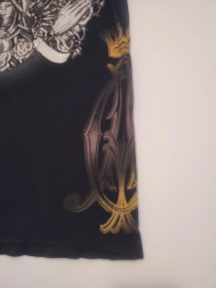 Christian Audigier Angel Black T Shirt Men XL Made In USA Vintage Ed Hardy Y2K - Image 3 of 4