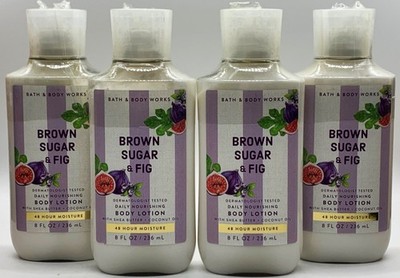 x4 (FOUR) Bath & Body Works BROWN SUGAR & FIG Lotion 8oz Shea & Coconut Oil