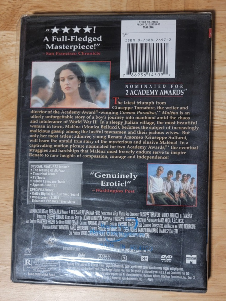 Malena (DVD, 2001) for sale online