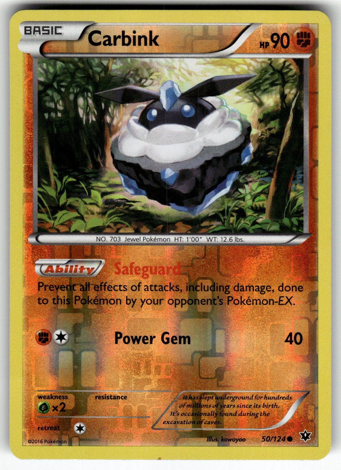 Carbink (50) 50/124 XY - Fates Collide LP Pokemon Card TCG
