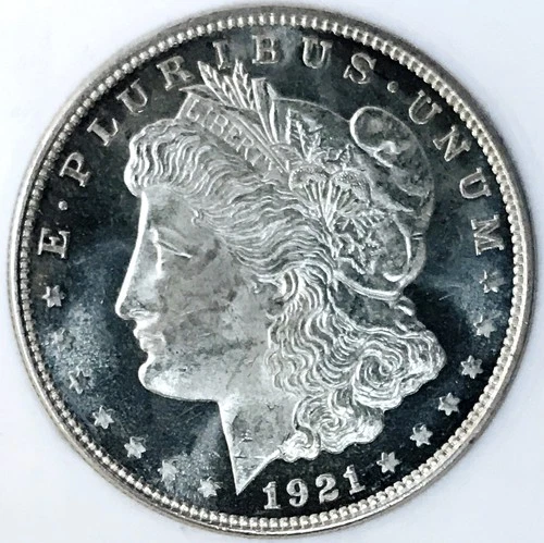 1921 D MORGAN DOLLAR! GEM BU+++! STUNNING PROOF LIKE! GORGEOUS! CRAZY! NR #S1079