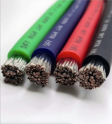 Sky High Car Audio Tinned OFC 1/0 Gauge Wire - RED 50 feet Power Ground Wire