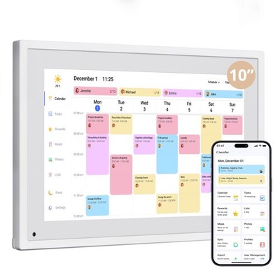 Kalender 10.1 Digital Kalender Geschenk für vielbeschäftigte Familien Terminplan 2026 Familie