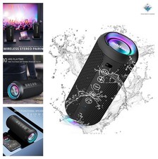 Portable Bluetooth Speaker RGB Light IPX7 Waterproof 30H Playtime