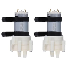  2pcs Mini Diaphragm Pump 6-12V for Aquarium Water Circulation - Portable Silent