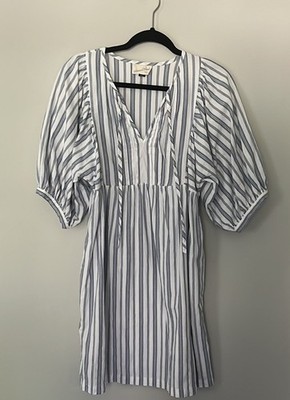 Target Universal Thread Blue And White Striped Dress Small