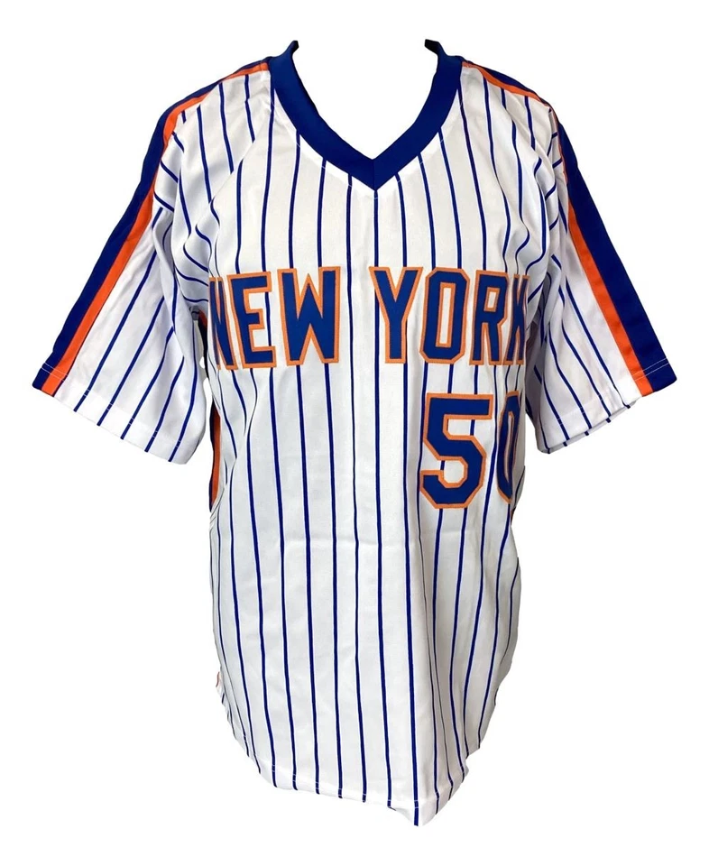 Camiseta de béisbol blanca firmada por Sid Fernández en Nueva York JSA Foto 3 de 4