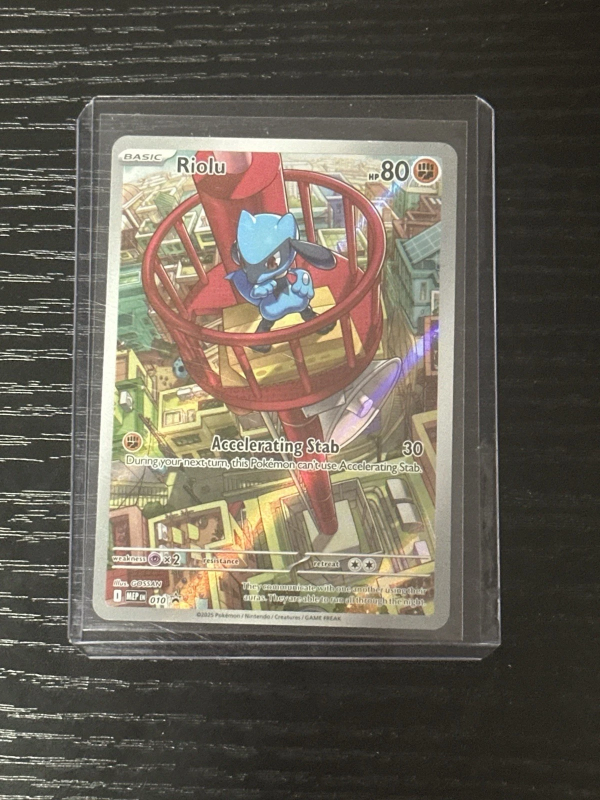 Pokémon TCG Mega Evolution Riolu Black Star Promo Illustration #10 Near Mint NM