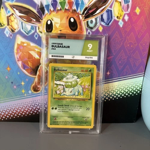 Pokemon WOTC TCG 1999 Base Set Bulbasaur 44 MINT ACE 9 ACE LABEL!